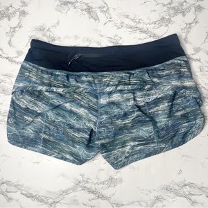 Lululemon Speed Short (4-way Stretch 2.5") Black Blue Size 6